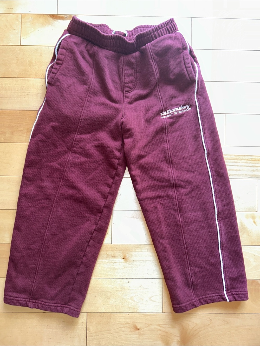 Zara Burgundy Fleece Joggers